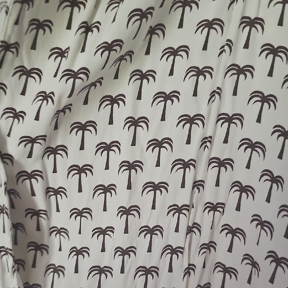 Express Cream And Black Patterned Button Down Shi… - image 4